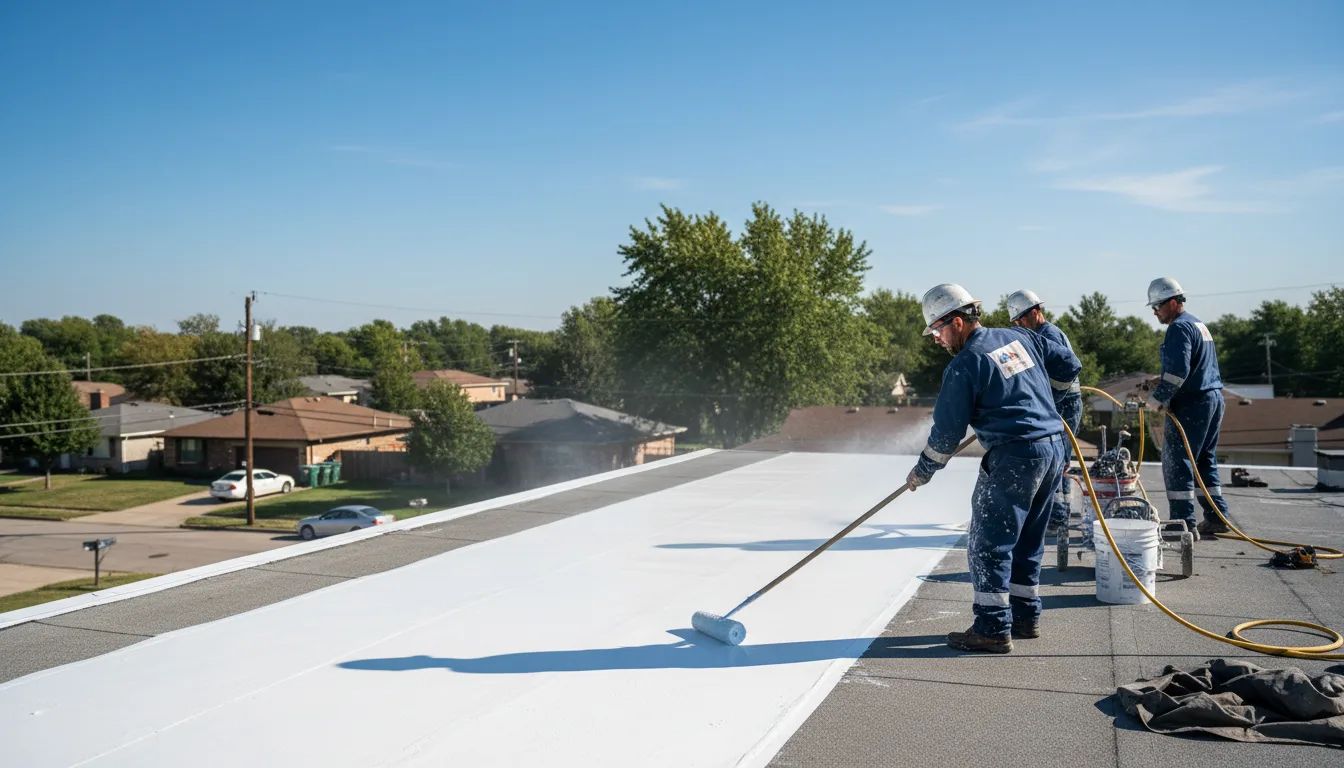 Commercial roof coating in Iberia, OH near me
